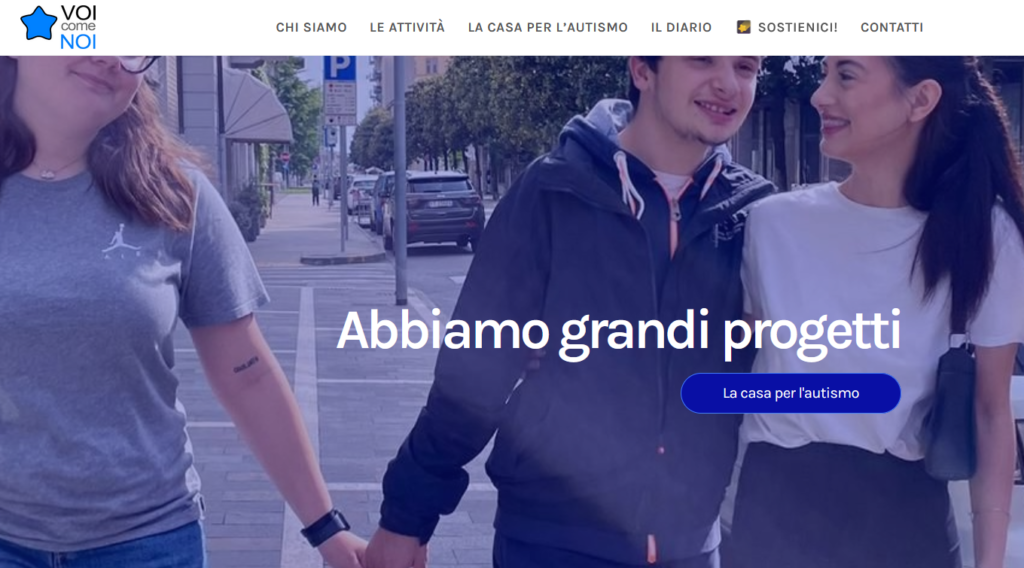 Il sito dell'associazione VOI come NOI