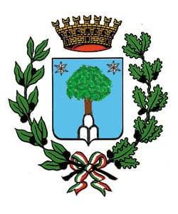 Stemma ufficiale del Comune di Frisanco (PN), che comprende Poffabro: scudo azzurro con al centro un grande albero verde su una roccia bianca, simbolo di stabilità e radicamento. Due stelle ai lati rappresentano la comunità locale. Il tutto è sormontato da una corona dorata e incorniciato da rami di alloro e quercia. Località Montane del Friuli Venezia Giulia.